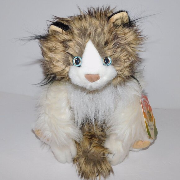 Folkmanis Ragdoll Cat Hand Puppet Brown White Kitty New w Tag - Picture 10 of 10